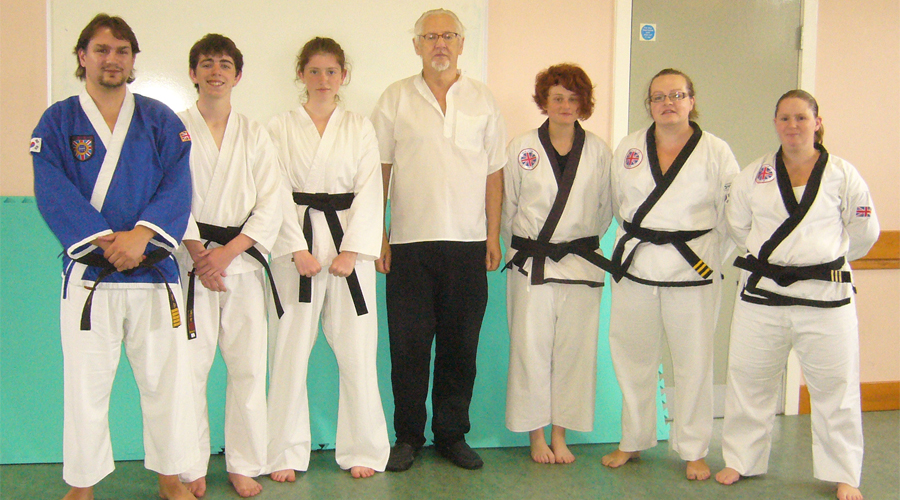 Grandmaster Fred Adams and Black belts