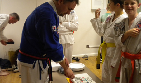 Cutting the cake